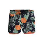 FREEGUN Short de bain avec moulant long dessous Hibiscus. Coloris disponibles : Orange