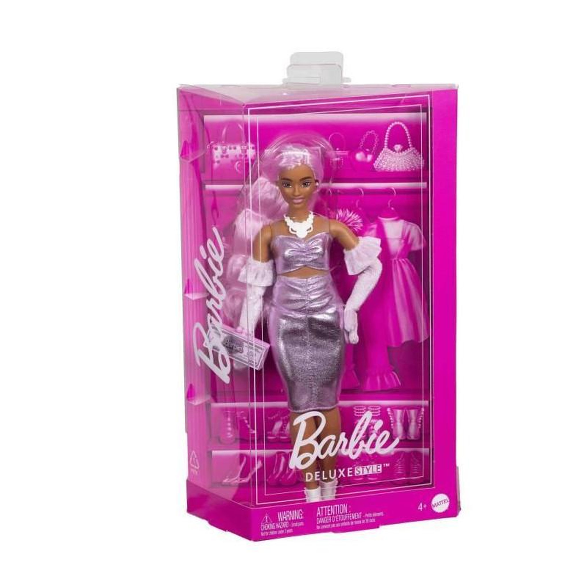 Voir la diapositive 4 : BARBIE Barbie-Deluxe Style-Poupée Barbie a Robe Rose Brillante HYV25