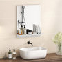 Voir la diapositive 2 : HOMCOM Miroir mural salle de bain - étagère - 50 x 60 cm - blanc