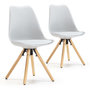 Voir la diapositive 1 : VS VENTA-STOCK Set de 2 chaises Salle à Manger Jeff Style Nordique Gris, 54 cm x 49 cm x 84 cm