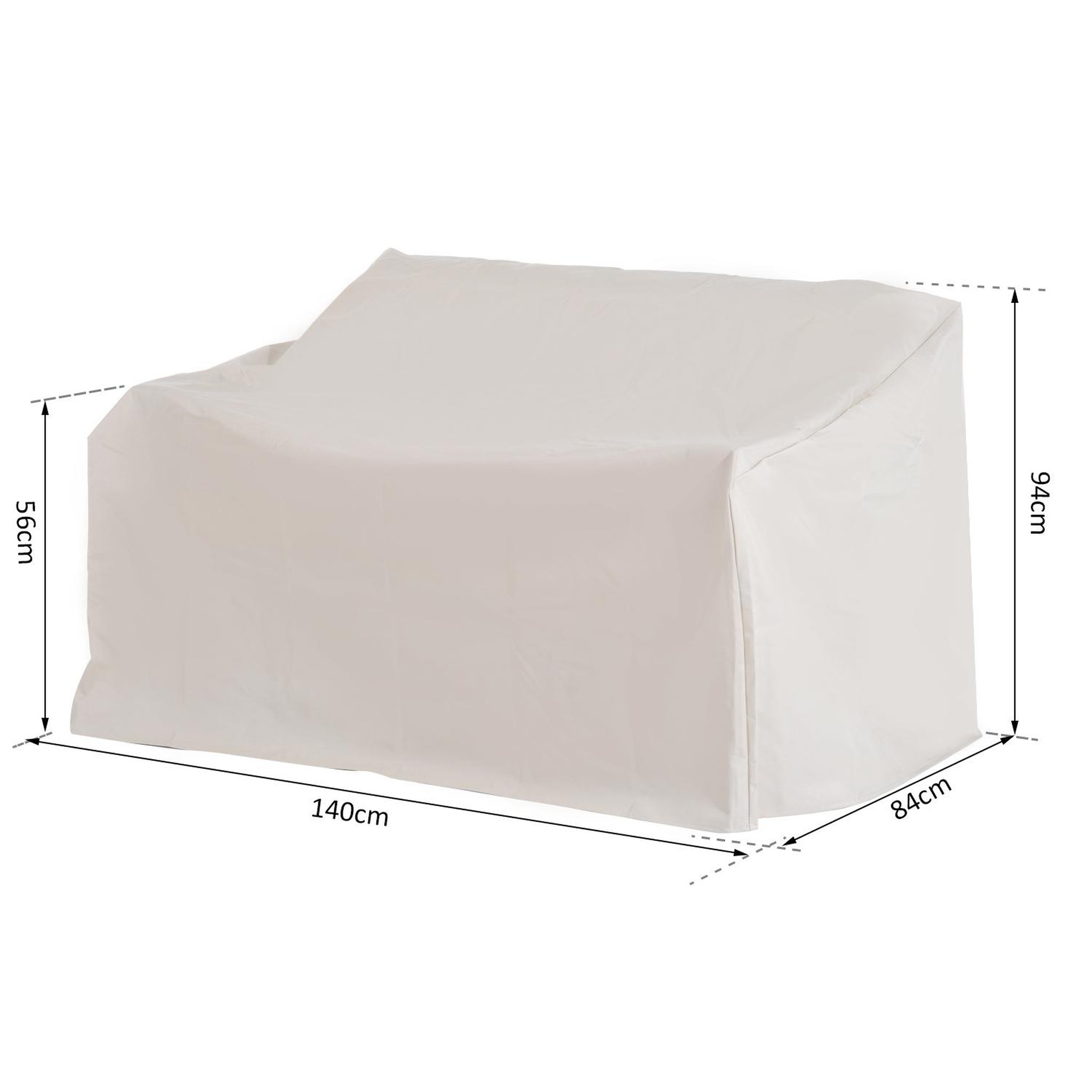 Voir la diapositive 3 : OUTSUNNY Housse de protection mobilier de jardin bâche étanche 140l x 84l x 56/94h cm oxford haute densité 600d beige