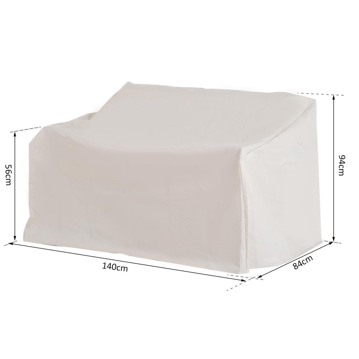 OUTSUNNY Housse de protection mobilier de jardin bâche étanche 140L x 84l x 56/94H cm oxford haute densité 600D beige