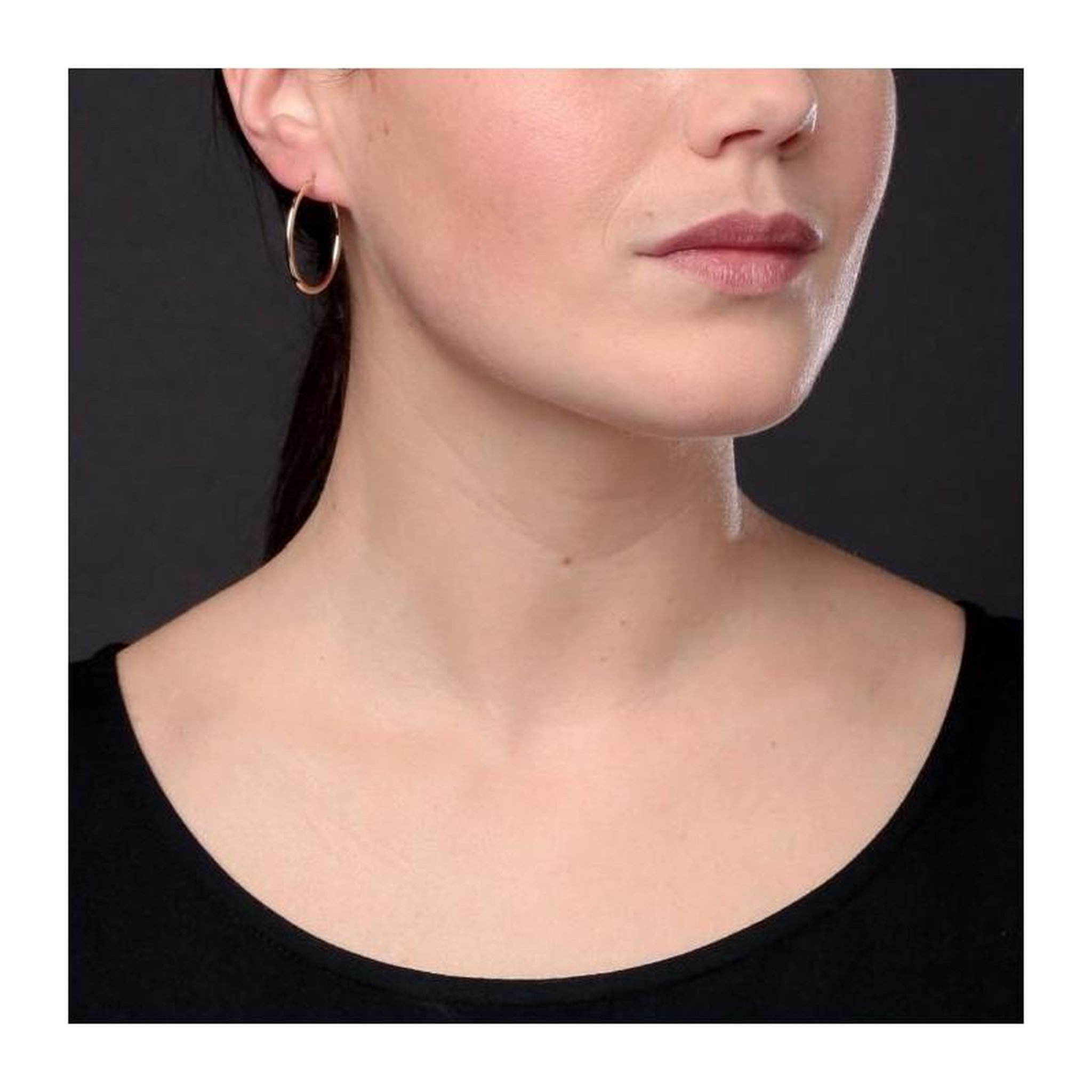 Voir la diapositive 2 : L'ATELIER D'AZUR Boucles d'Oreilles Créoles Or 18 Carats 750/000 Jaune - 2.5cm