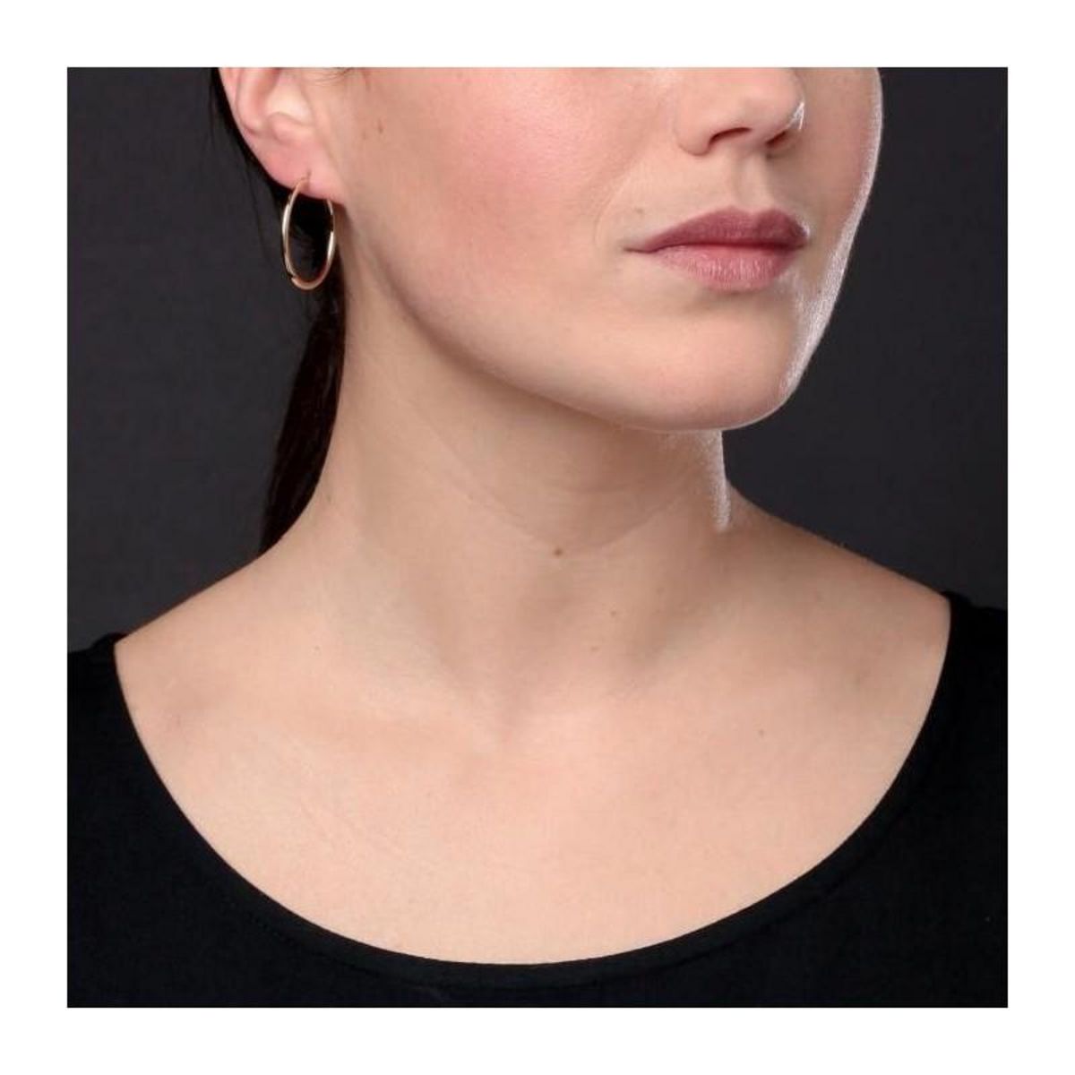 L'ATELIER D'AZUR Boucles d'Oreilles Créoles Or 18 Carats 750/000 Jaune - 2.5cm