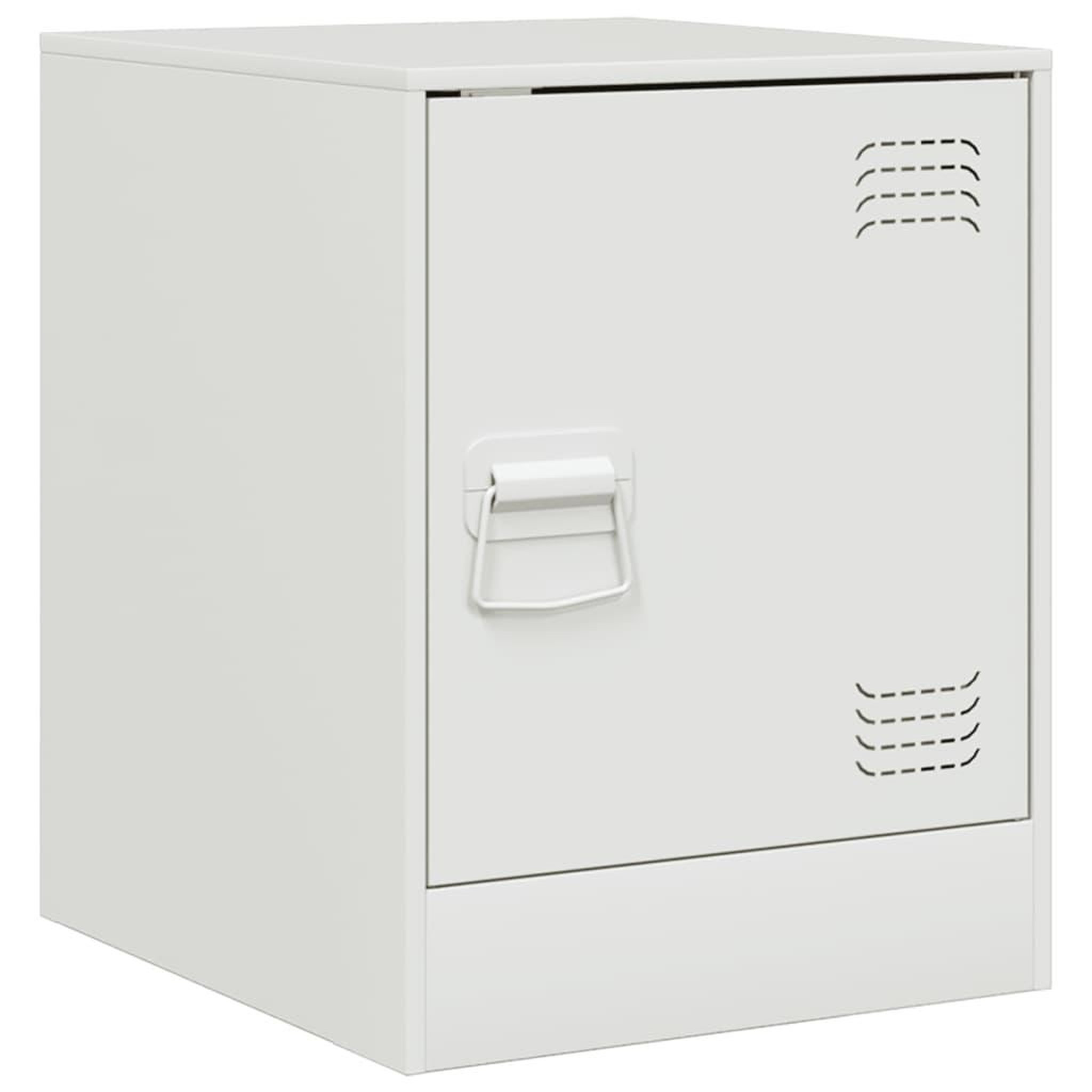 Voir la diapositive 2 : VIDAXL Table de chevet blanc 34,5x39x44 cm acier