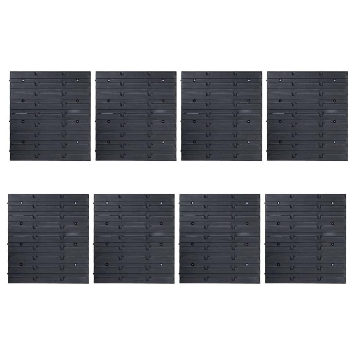 VIDAXL Kit de bacs de stockage et panneaux muraux 128 pcs Bleu et noir