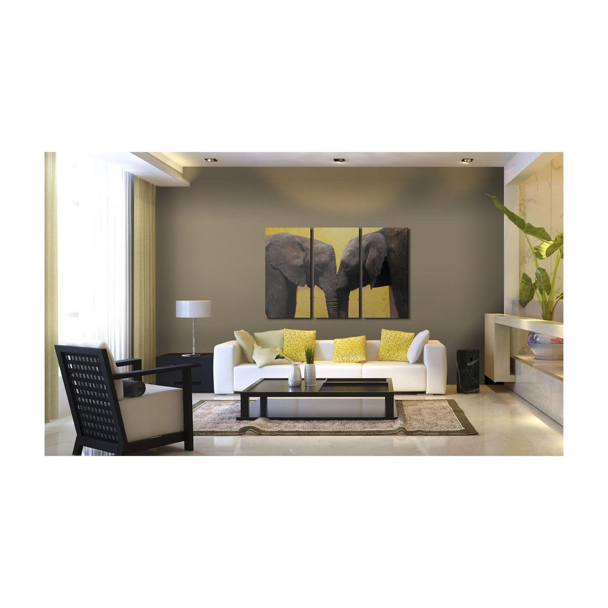 Voir la diapositive 2 : Paris Prix Tableau Imprimé  Bisou des Eléphants