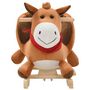 Voir la diapositive 3 : VIDAXL Cheval à bascule avec dossier Peluche 60x32x50 cm Marron