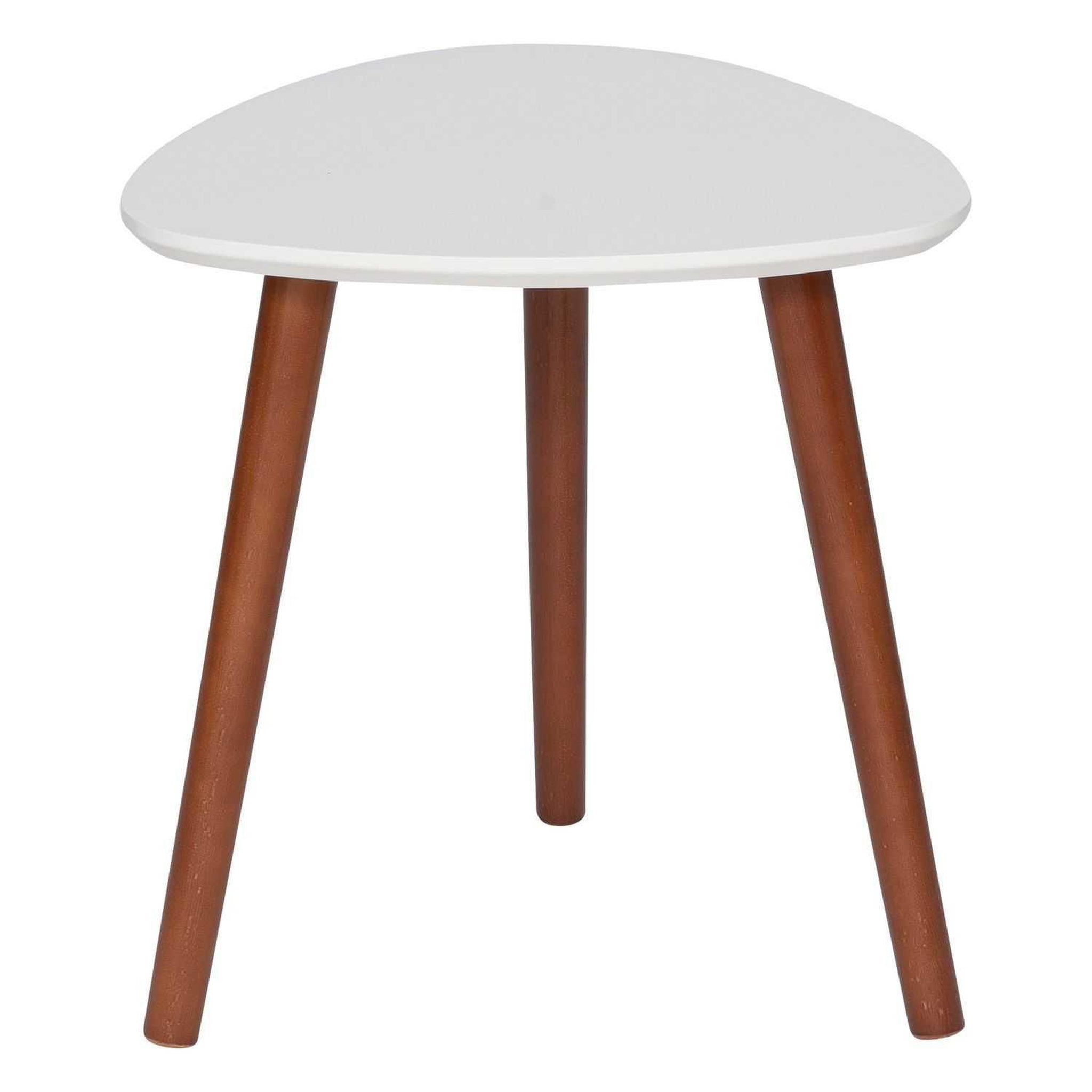Voir la diapositive 4 : ATMOSPHERA Lot de 3 tables d'appoint design Mileo - Vert, ocre et blanc