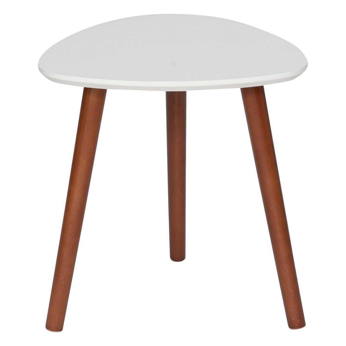 ATMOSPHERA Lot de 3 tables d'appoint design Mileo - Vert, ocre et blanc