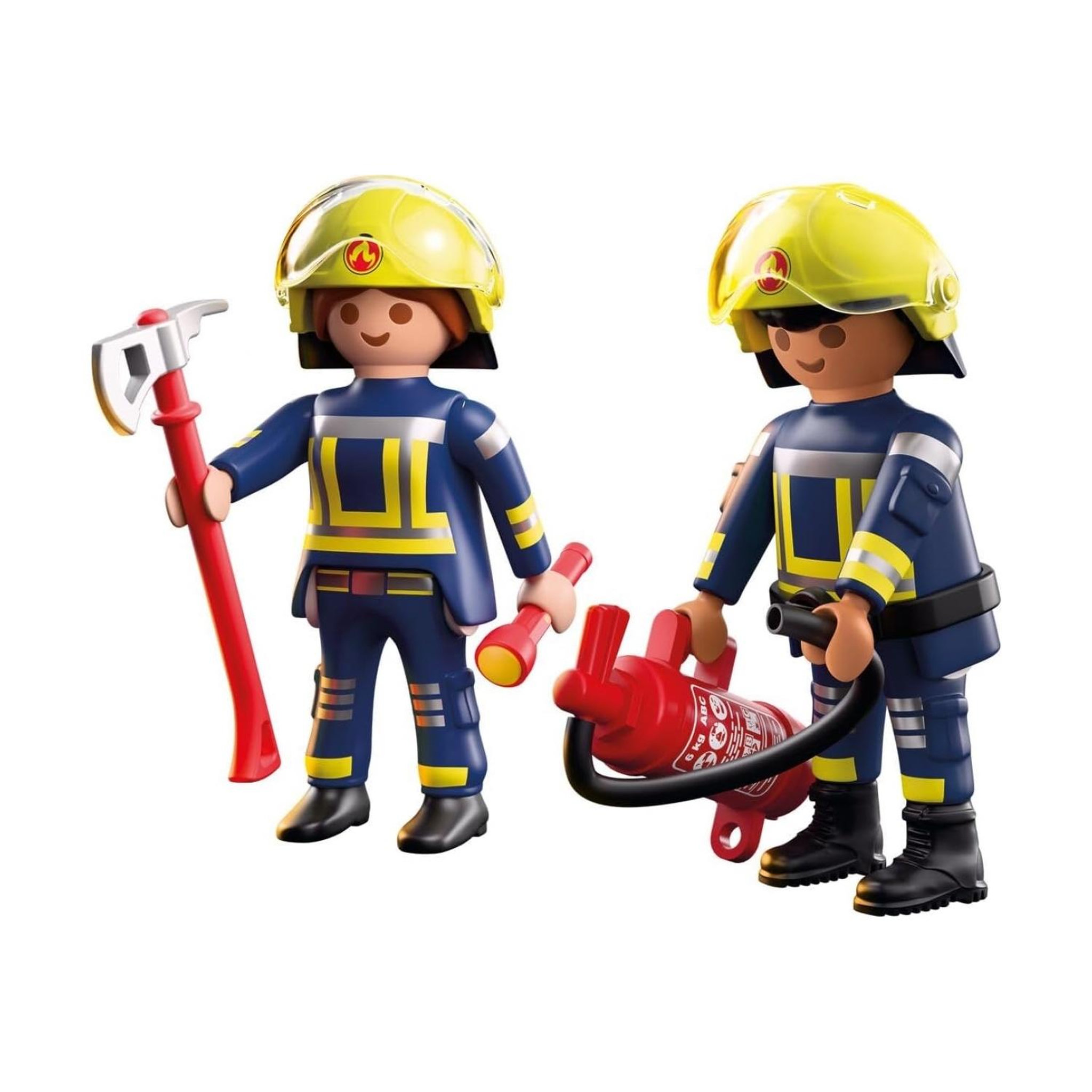 Voir la diapositive 2 : PLAYMOBIL Pompiers avec hache et extincteur