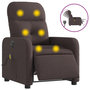 Voir la diapositive 2 : VIDAXL Fauteuil de massage inclinable electrique Marron fonce Tissu
