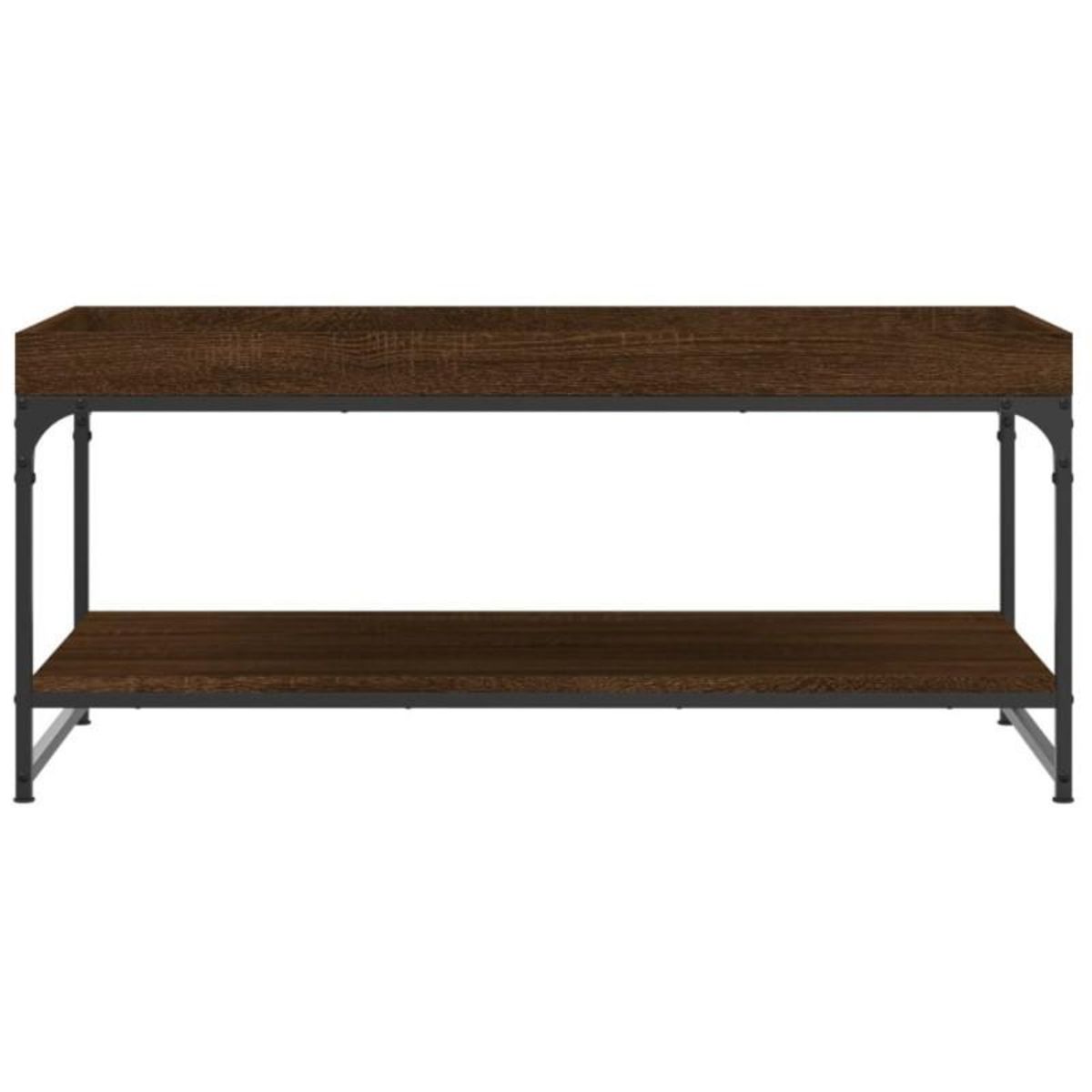VIDAXL Table basse chêne marron 100x49x45 cm bois d ingénierie