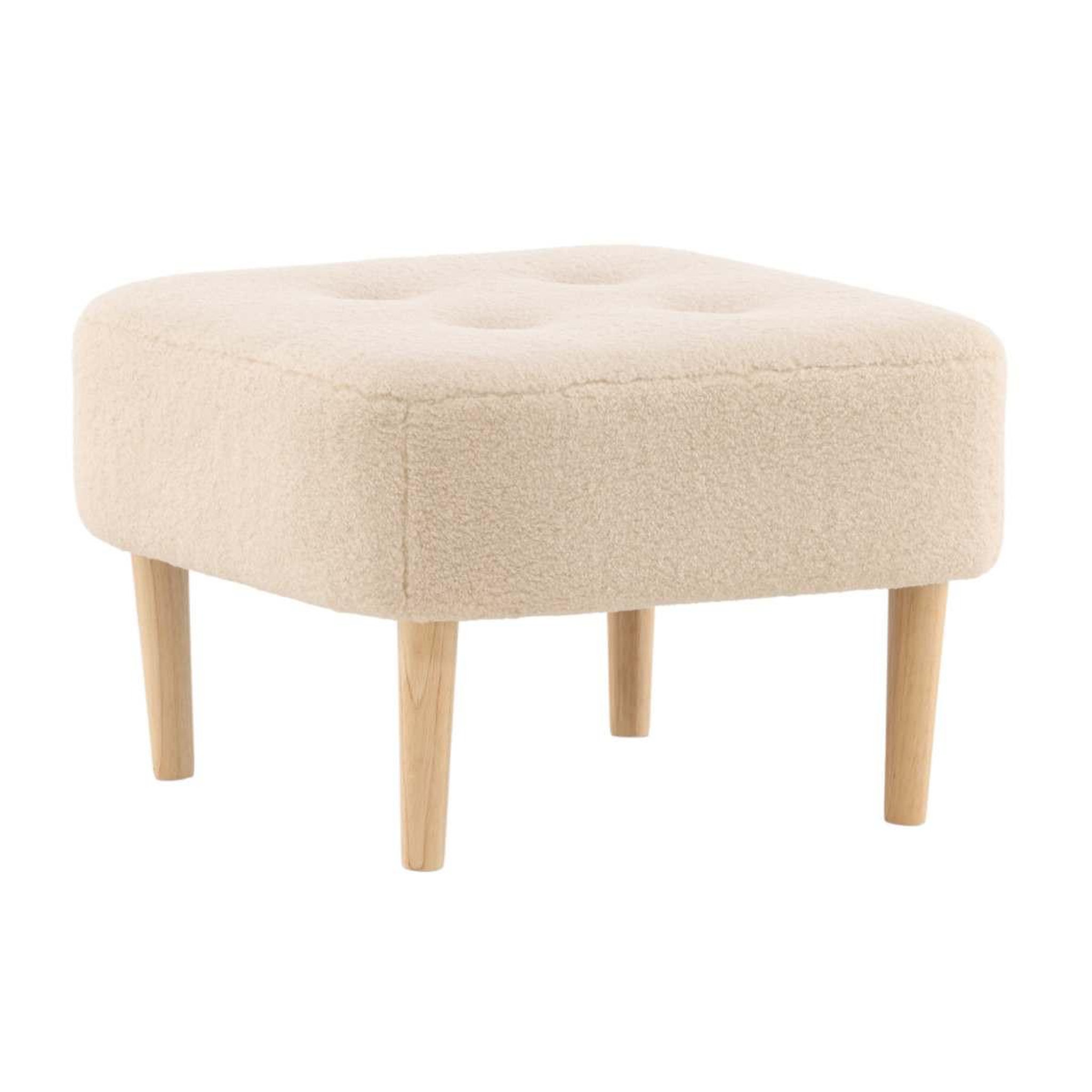 Paris Prix Pouf déco en tissu  salina  59cm naturel