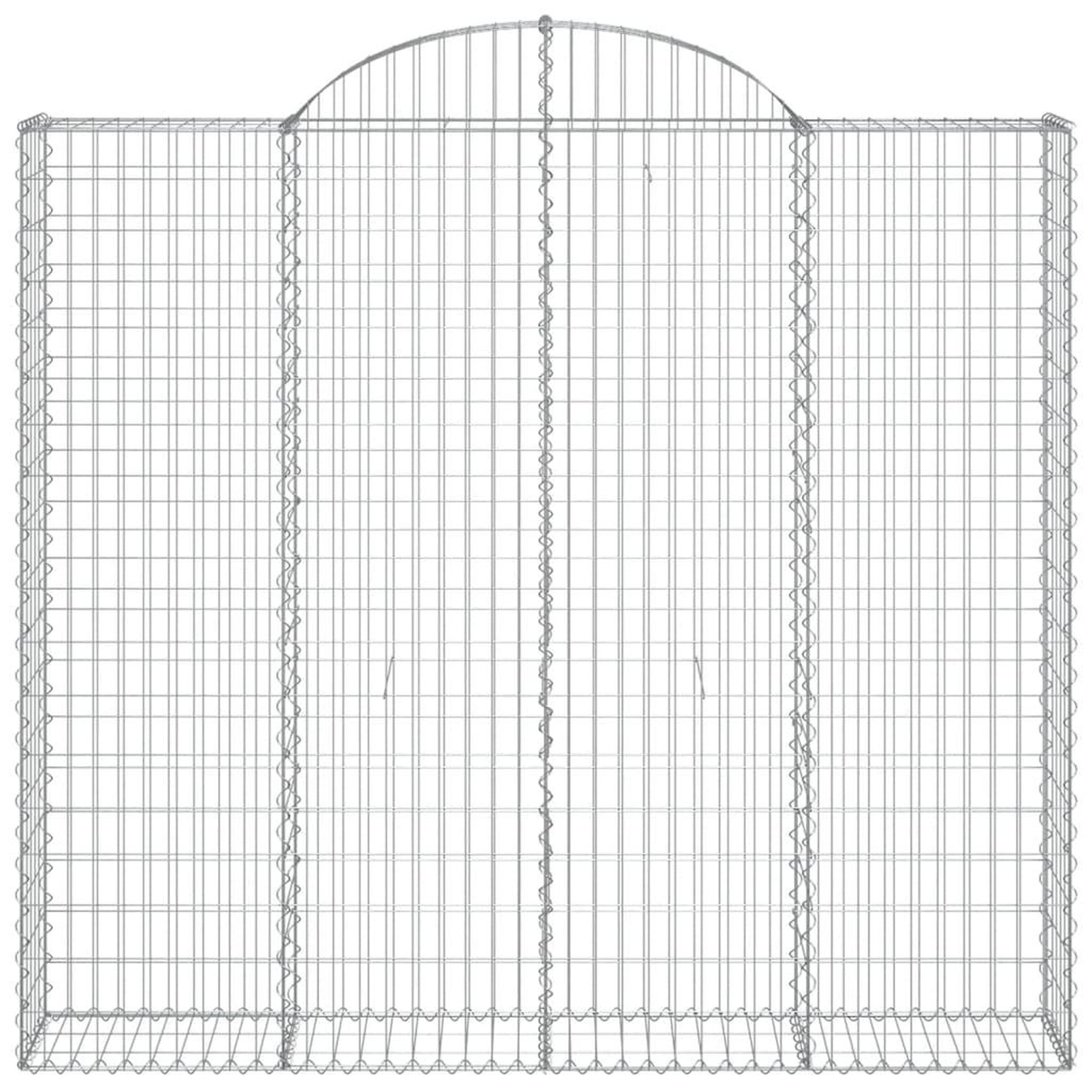 Voir la diapositive 4 : VIDAXL Paniers a gabions arques 3 pcs 200x50x180/200 cm Fer galvanise