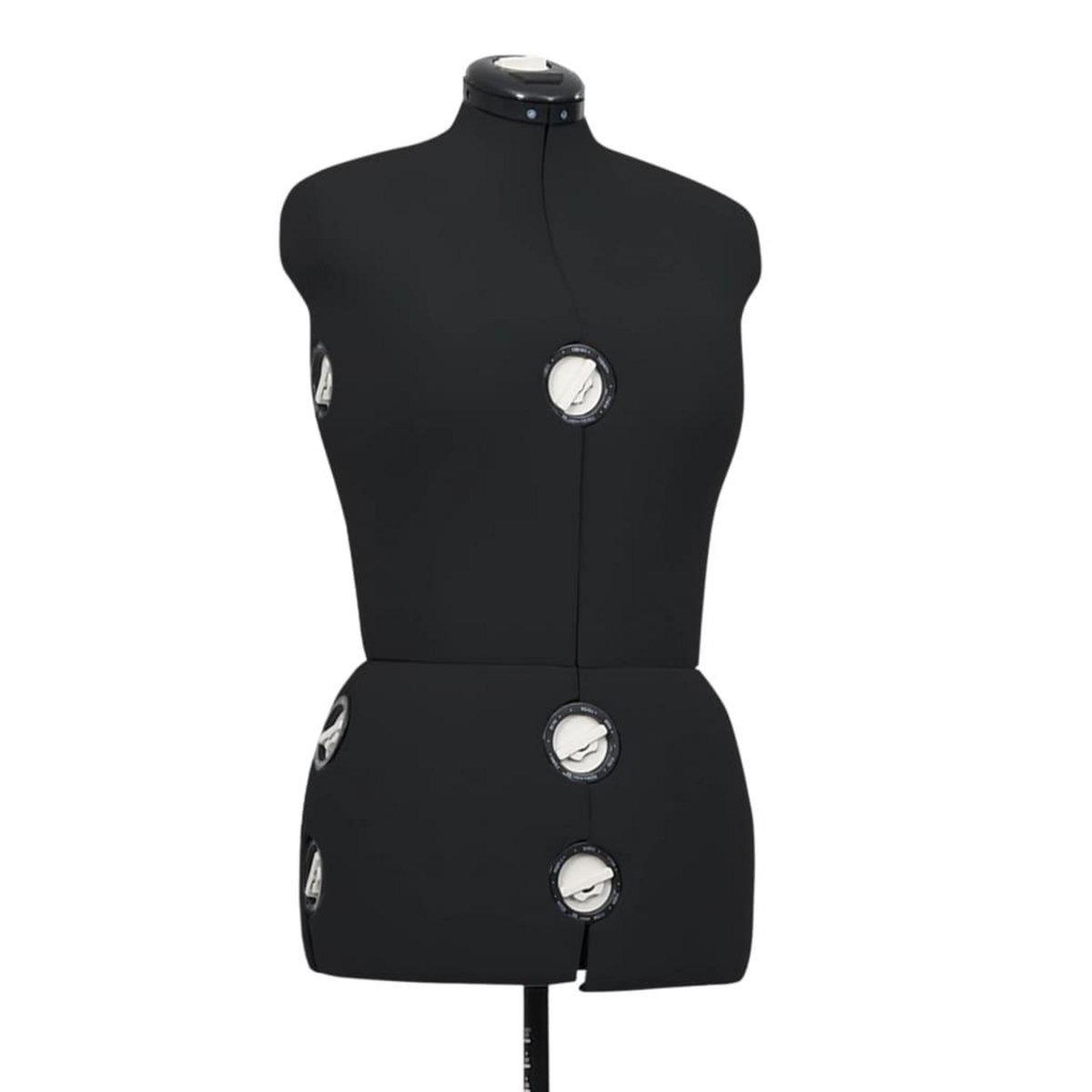 VIDAXL Mannequin de robe ajustable pour femme Noir M Taille 40-46