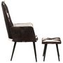Voir la diapositive 3 : VIDAXL Chaise a oreilles avec repose-pied Noir Cuir veritable