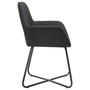 Voir la diapositive 4 : VIDAXL Chaises a manger lot de 4 noir tissu