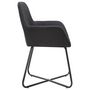 Voir la diapositive 4 : VIDAXL Chaises a manger lot de 4 noir tissu