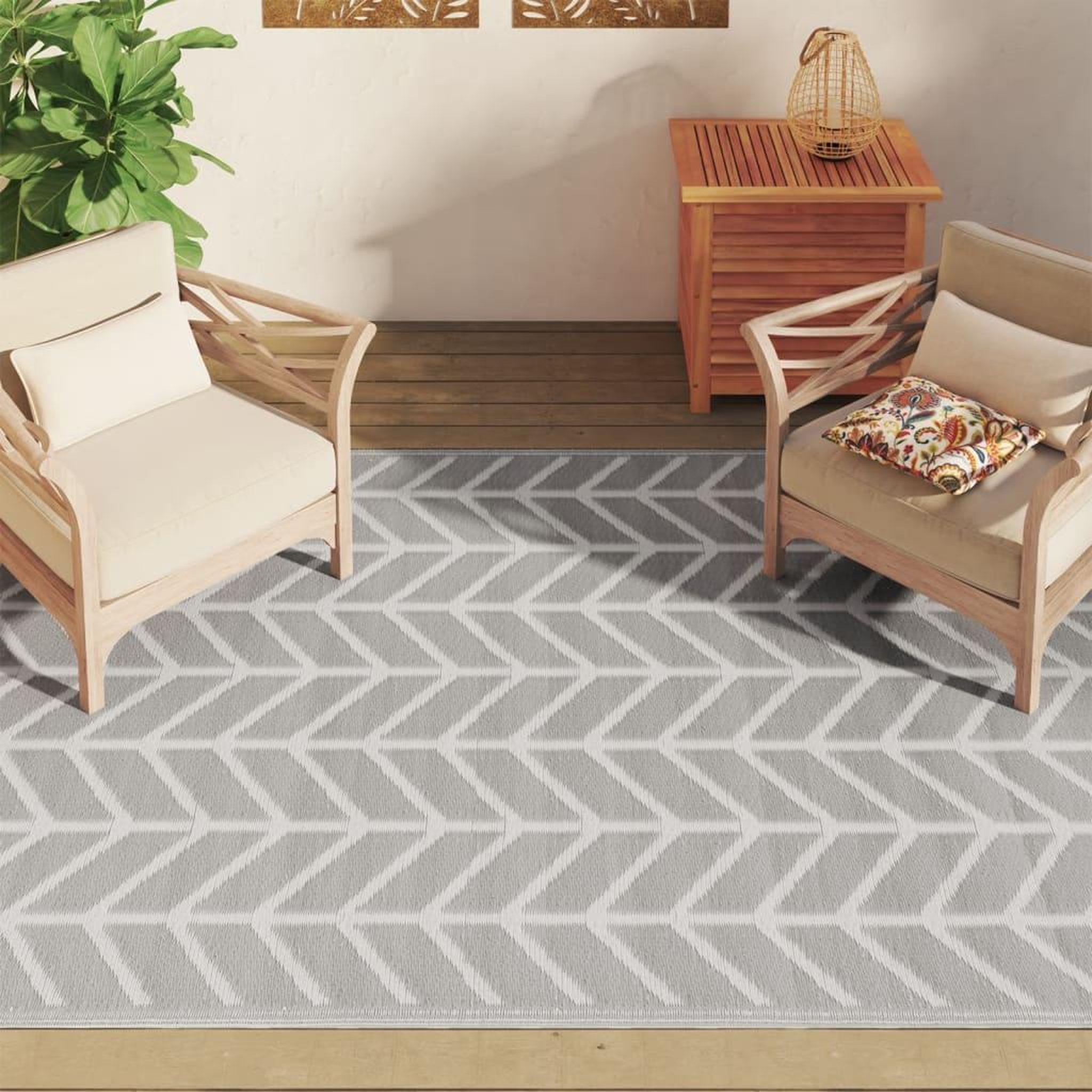 Voir la diapositive 3 : VIDAXL Tapis d'exterieur ARAKIL Gris 160x230 cm PP