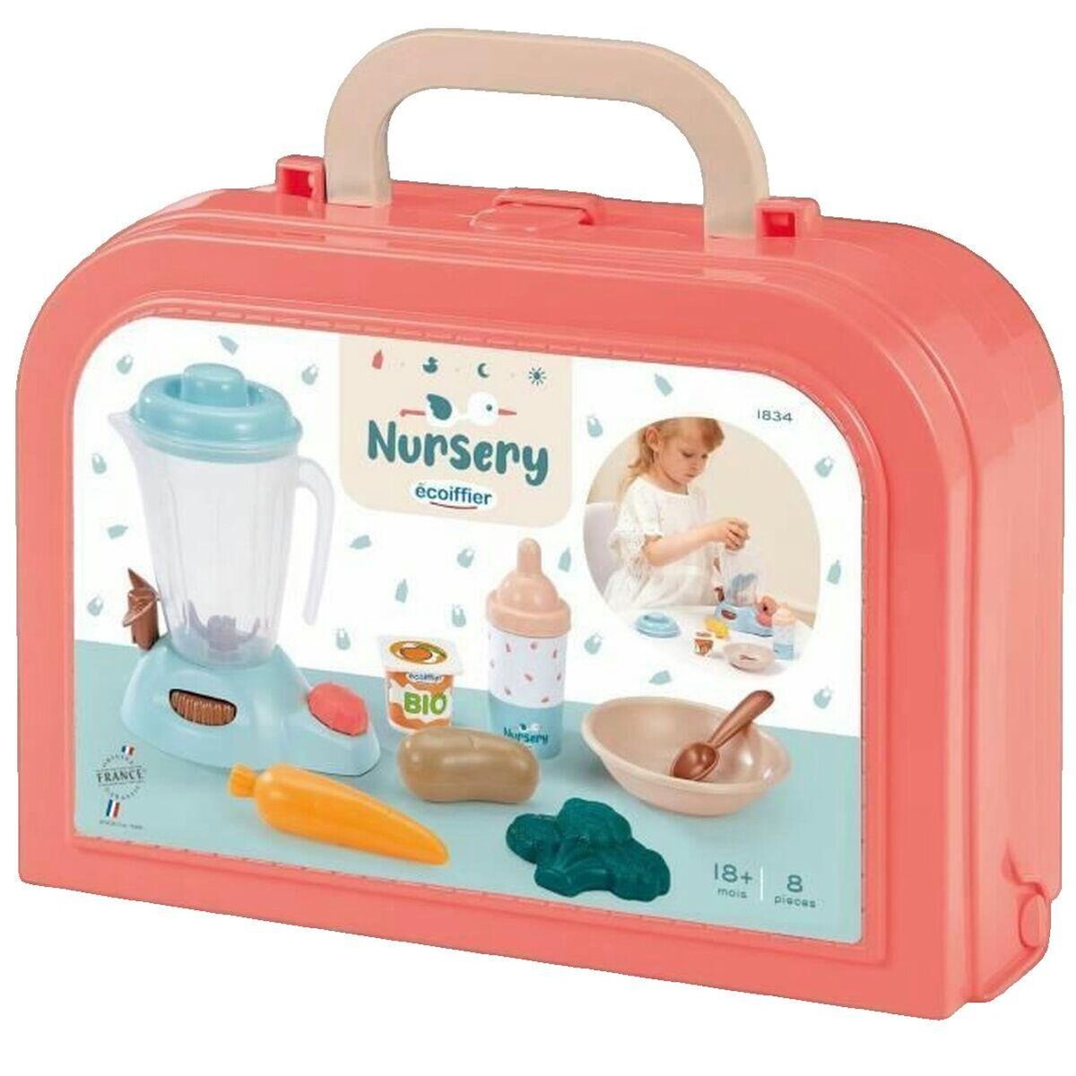 Ecoiffier Valisette repas de bébé Ecoiffier multicolore