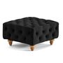 Voir la diapositive 5 : LISA DESIGN Walter - pouf chesterfield en velours - pieds bois