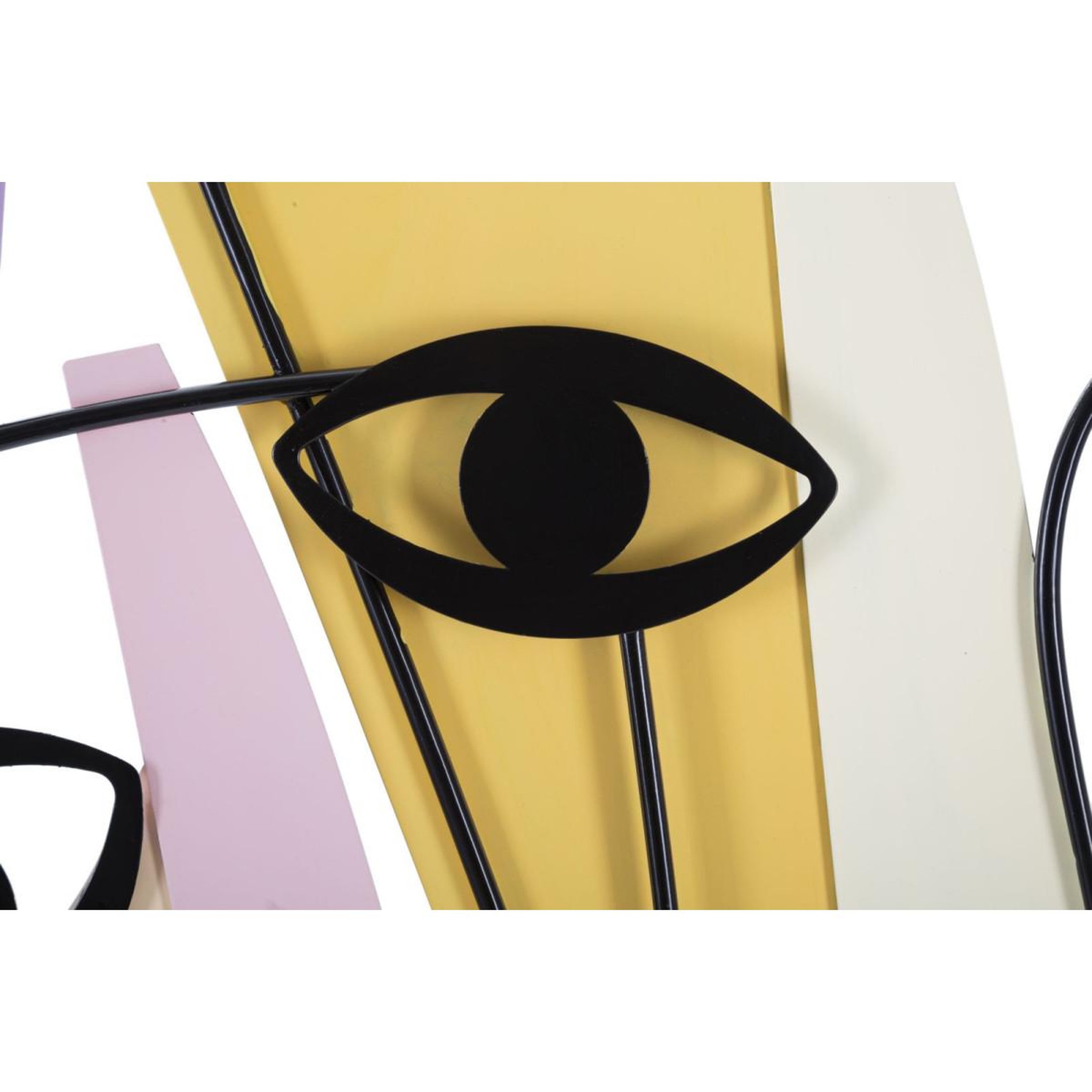 Voir la diapositive 2 : Paris Prix Décoration murale en métal  eyes  120cm multicolore