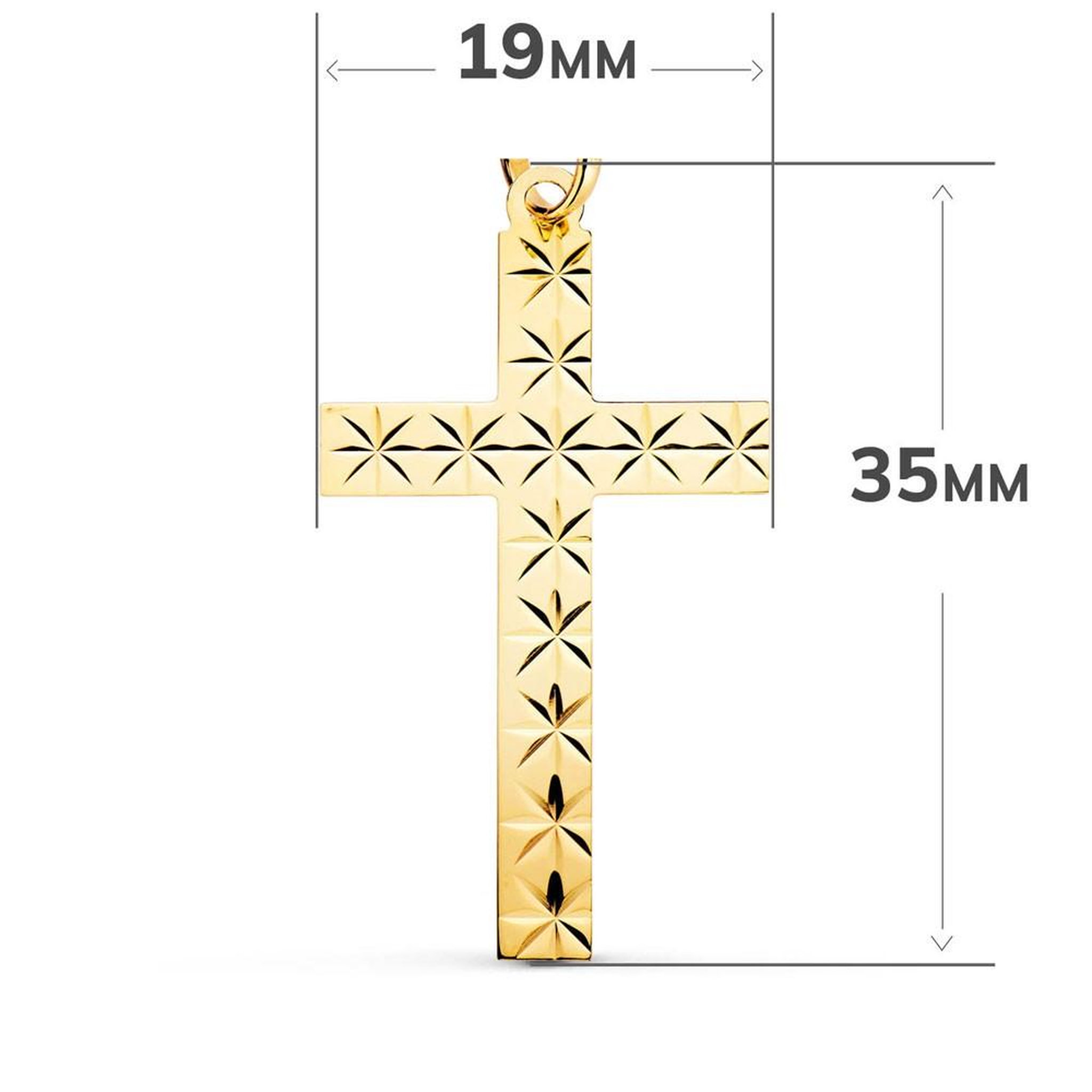 Voir la diapositive 3 : L'ATELIER D'AZUR Pendentif  - Médaille Croix Or 18 Carats 750 Jaune - Chaines Offertes