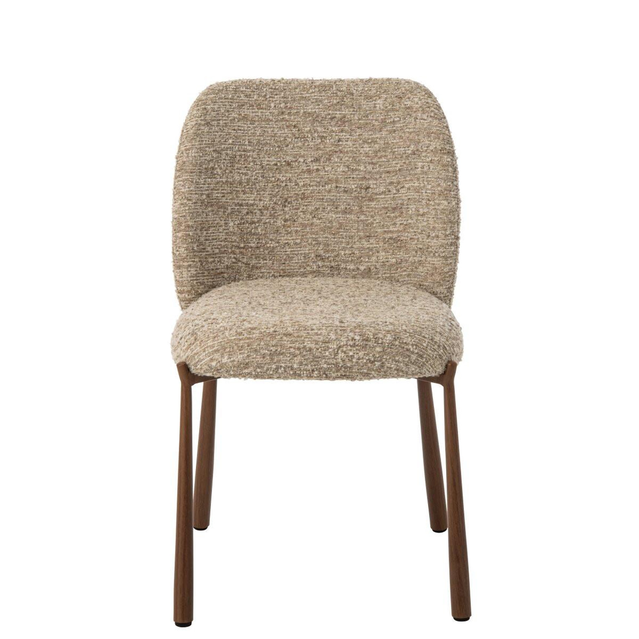 Voir la diapositive 2 : J-LINE Chaise design en tissu  célestin  73cm beige