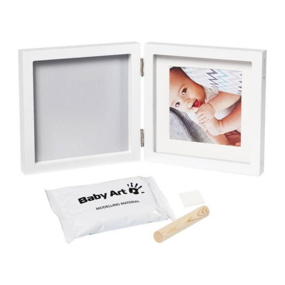 BABY ART Baby Art My Baby Style - Cadre Photo Simple Empreinte Bébé : Personnalisez avec Kit Empreintes Mains et Pieds Bébé, Cadeau N