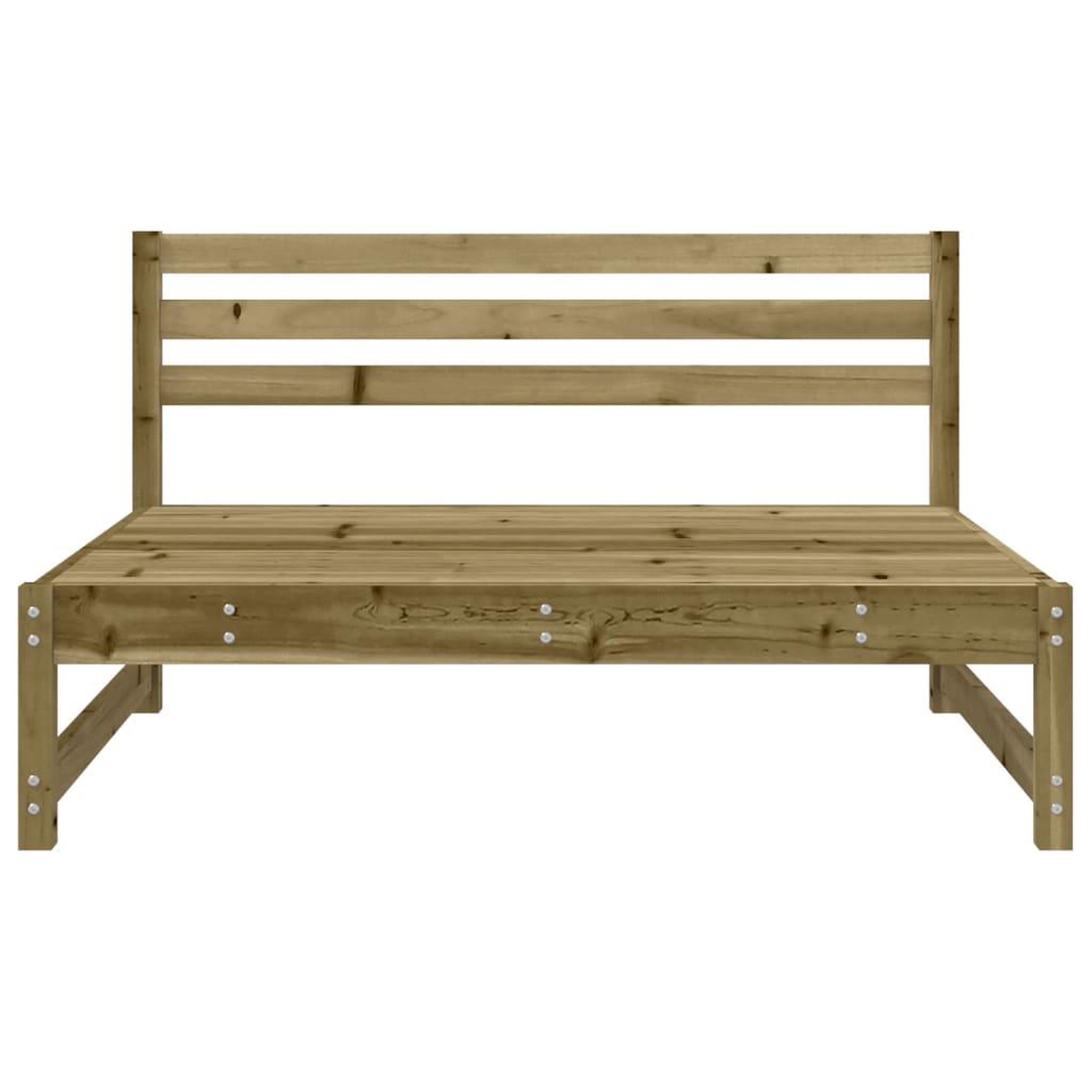 Voir la diapositive 4 : VIDAXL Canapes centraux de jardin 2 pcs 120x80 cm bois de pin impregne
