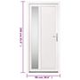 Voir la diapositive 6 : VIDAXL Porte d'entree Blanc 98x208 cm PVC
