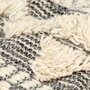 VIDAXL Tapis en laine tissee a la main 80x150cm Blanc/Gris/Noir/Marron