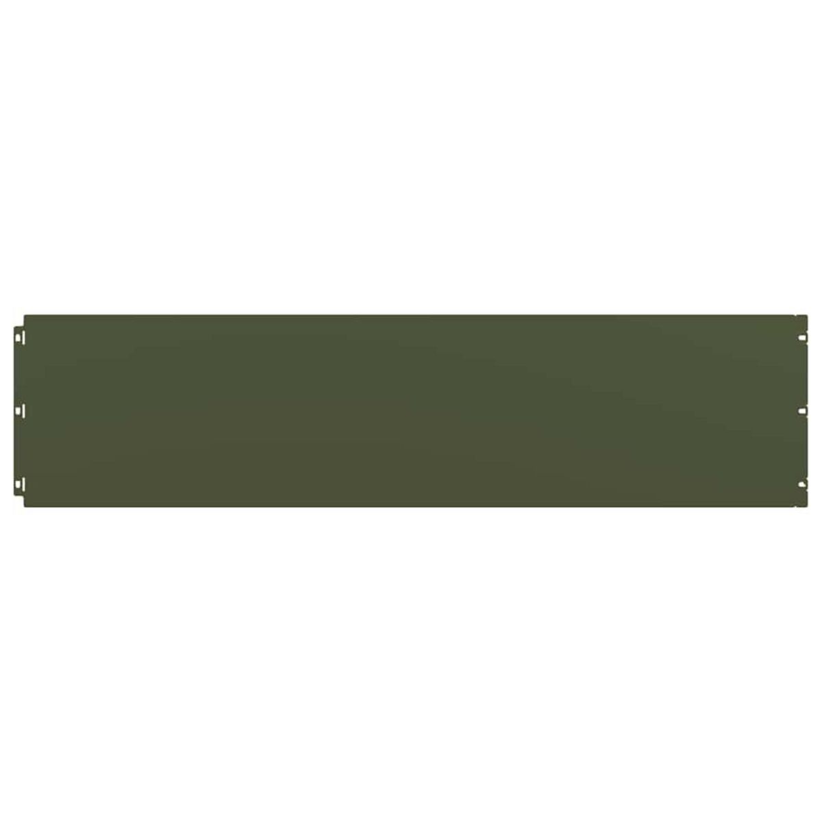 VIDAXL Bordures pelouse 10pcs vert olive 25x103cm acier lamine a froid