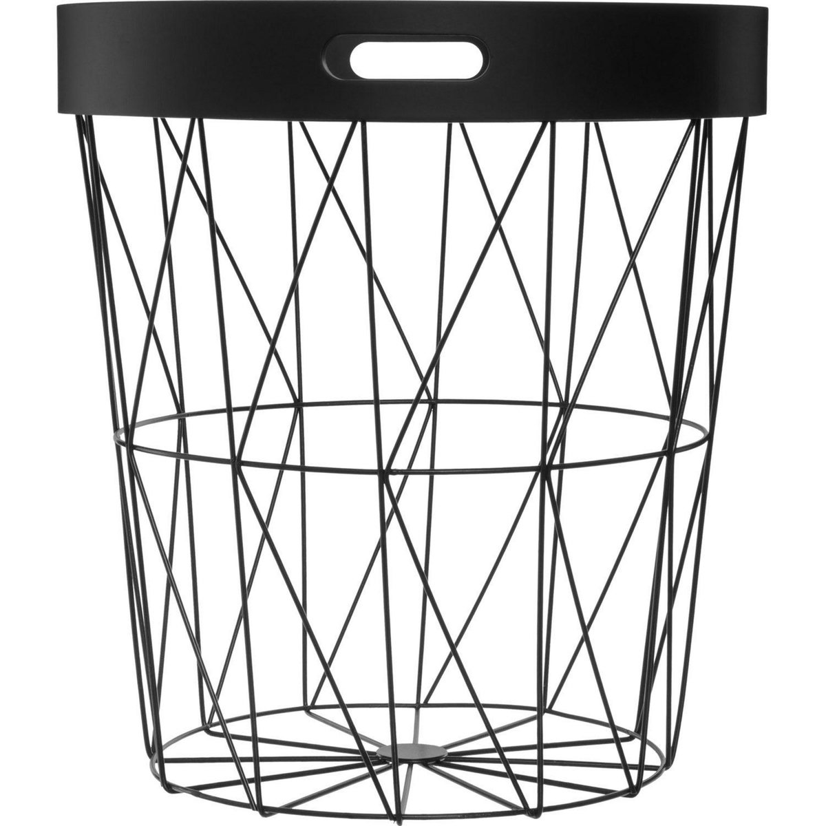 ATMOSPHERA Table à café avec plateau Kumi - Diam. 35 cm - Noir