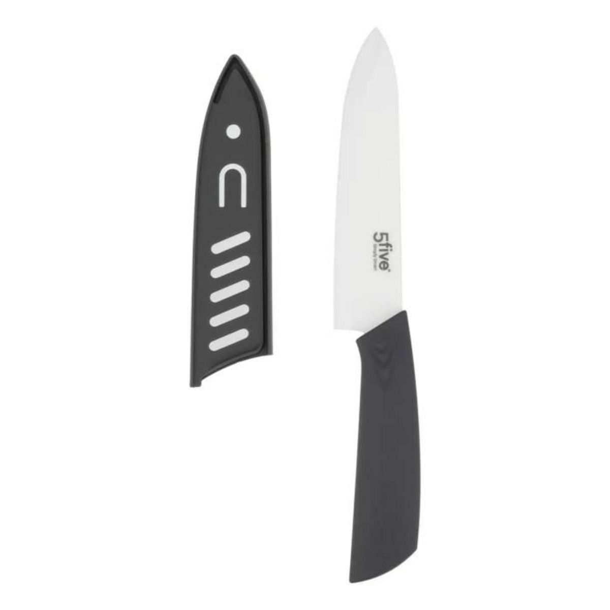 FIVE Lot de 4 Couteaux en Céramique  Zirco  33cm Gris