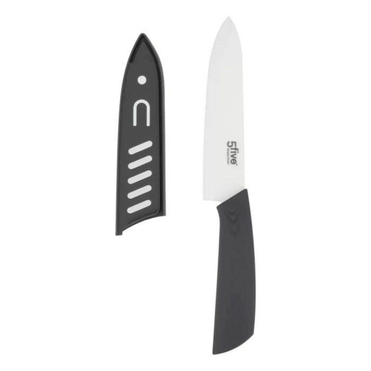 FIVE Lot de 4 Couteaux en Céramique  Zirco  33cm Gris