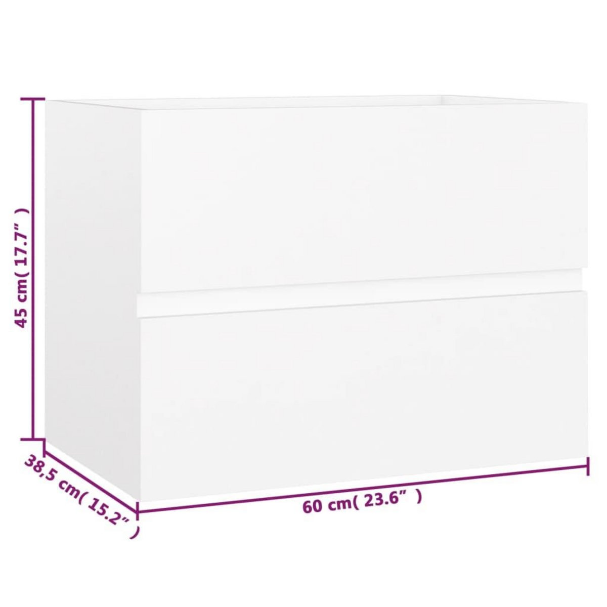 VIDAXL Ensemble de meubles de salle de bain blanc bois d'ingenierie