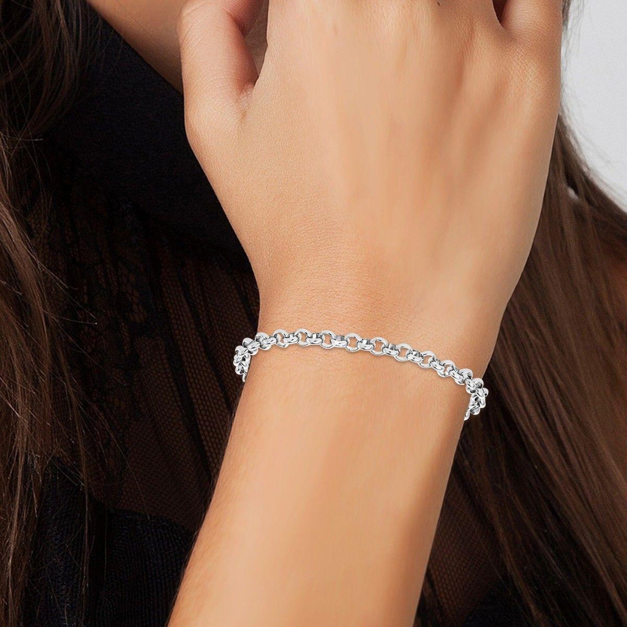 Voir la diapositive 2 : SC BOHEME Bracelet maille jaseron par SC Bohème