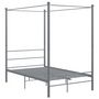 Voir la diapositive 2 : VIDAXL Cadre de lit a baldaquin Gris Metal 120x200 cm