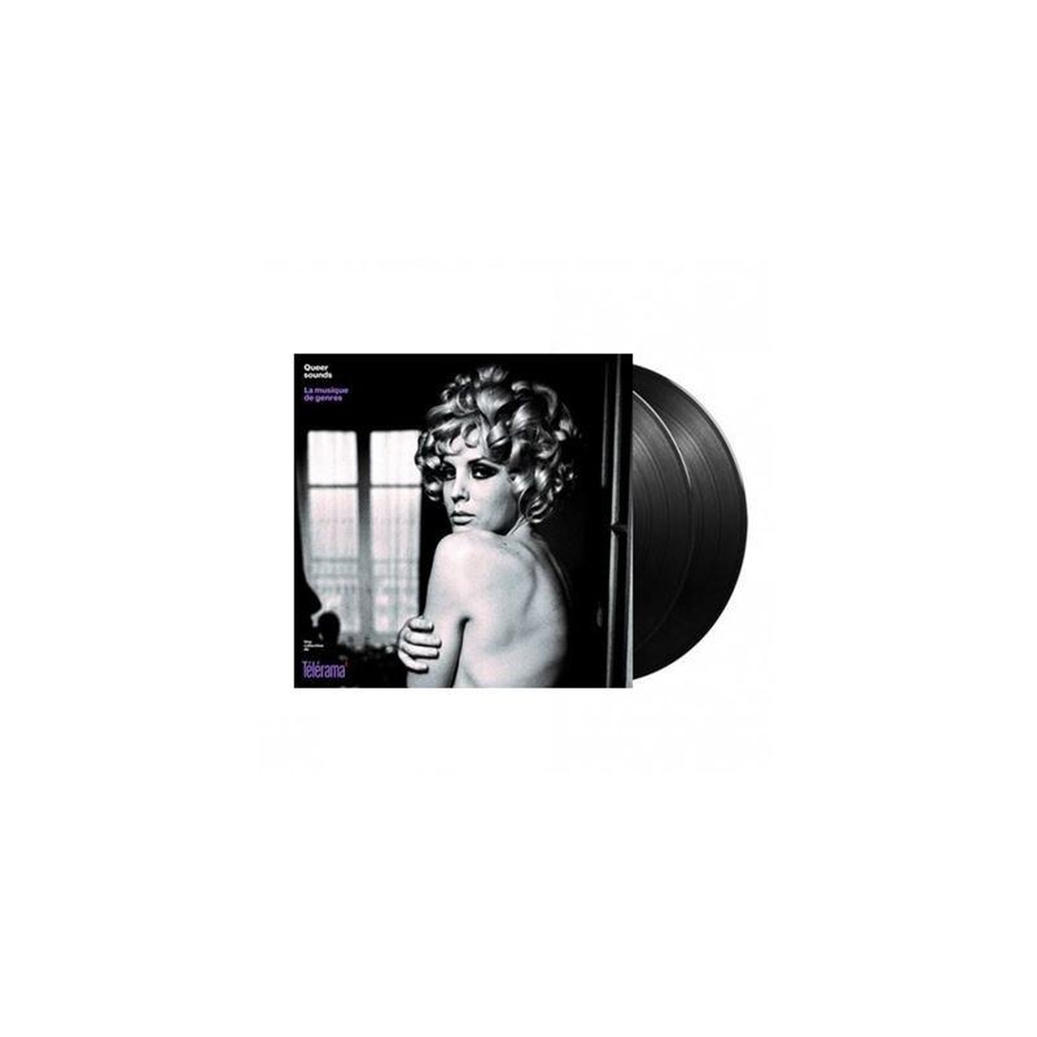 Vinyle 12 pouces queer sounds – la musique de genres sur vinyle noir, jaquette portrait noir et