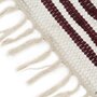 VIDAXL Tapis chindi tisse a la main Coton 200x290 cm Bordeaux et blanc