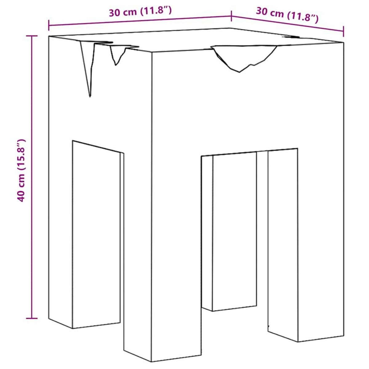 VIDAXL Tabouret Bois de teck massif