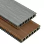VIDAXL Panneaux de terrasse et accessoires WPC Marron/gris 40 m^2 2,2 m