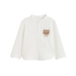 Petit Béguin Chemise enfant en gaze de coton Auguste. Coloris disponibles : Beige