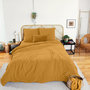 Voir la diapositive 1 : Home collection Parure housse de couette 100% gaze de coton 57 fils - kaki