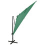 Voir la diapositive 2 : VIDAXL Parasol de jardin en porte-a-faux et mat et lumieres LED vert