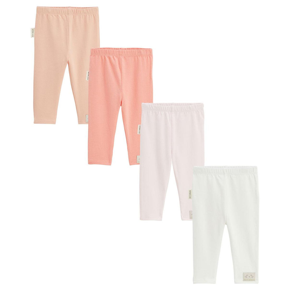 Petit Béguin Lot de 4 leggings bébé Badian