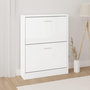 Voir la diapositive 1 : VIDAXL Armoire a chaussure Blanc brillant 59x17x81 cm Bois ingenierie