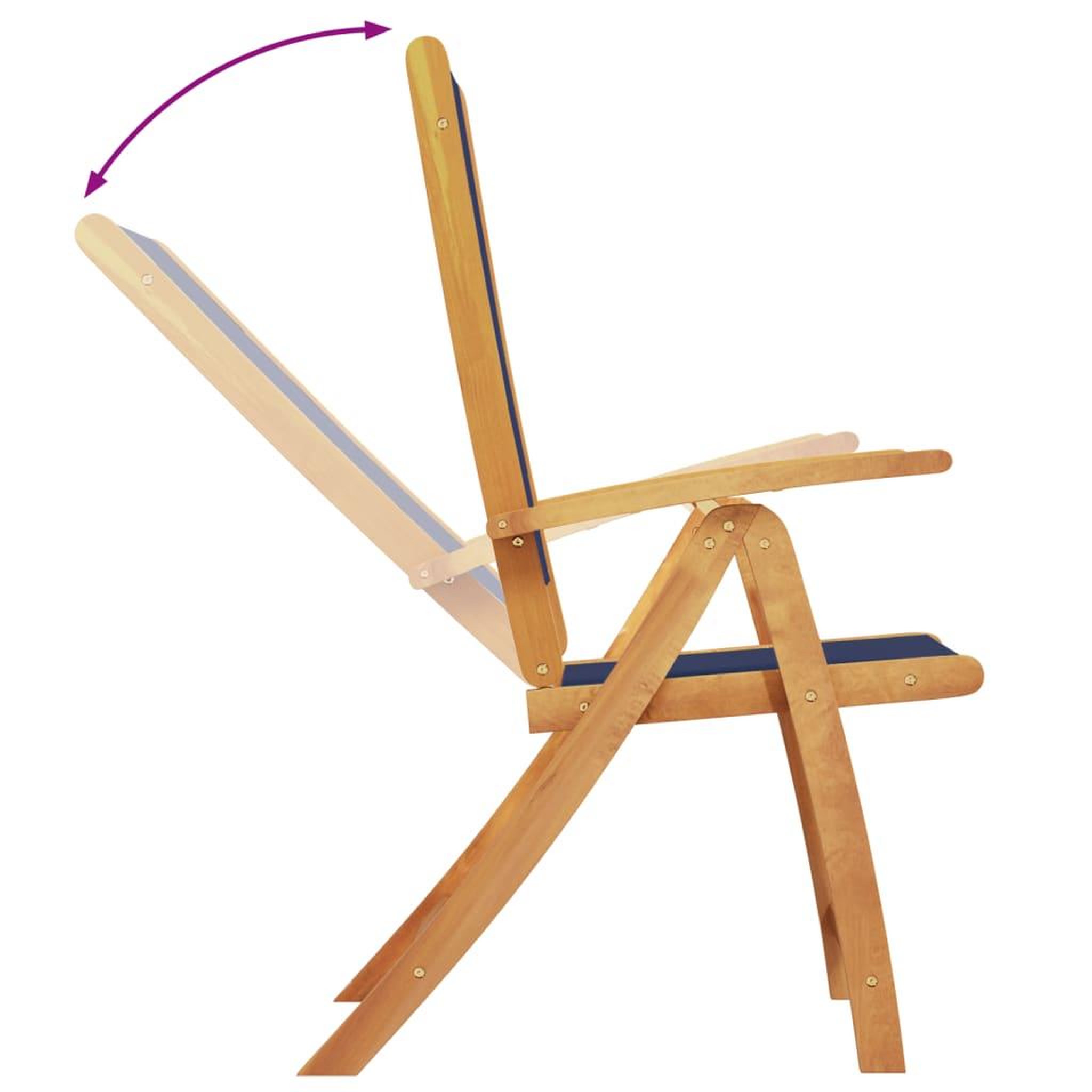 Voir la diapositive 4 : VIDAXL Chaises pliables de jardin lot de 8 bois d'acacia et textilene